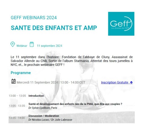 GEFF WEBINARS 2024 – Santé des Enfants et AMP
